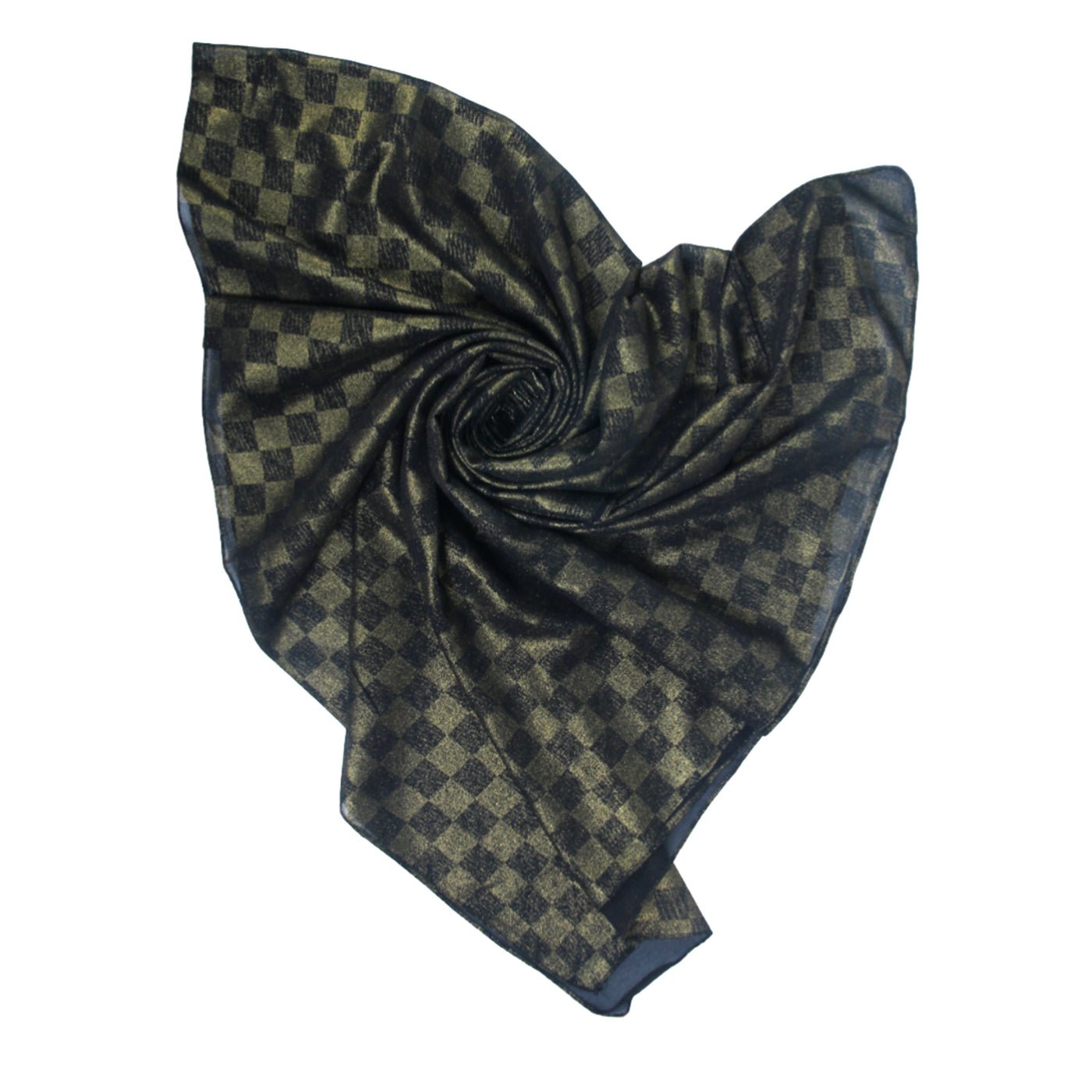 CHIFFON CHECK FOIL-GREEN - Image 2